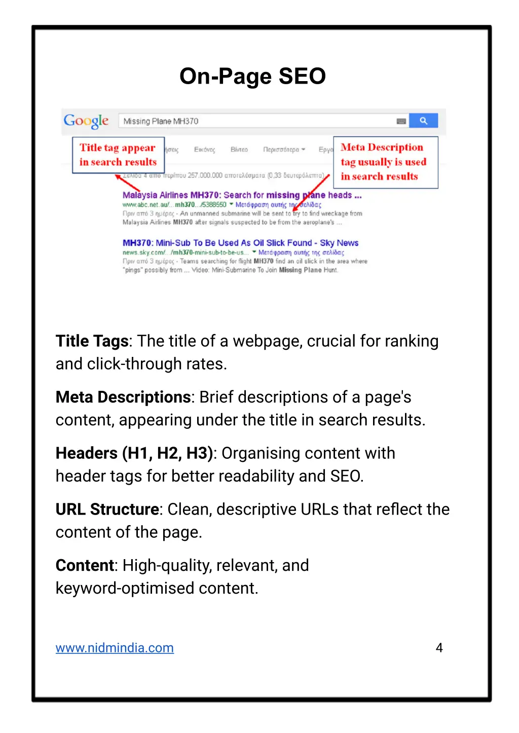 on page seo