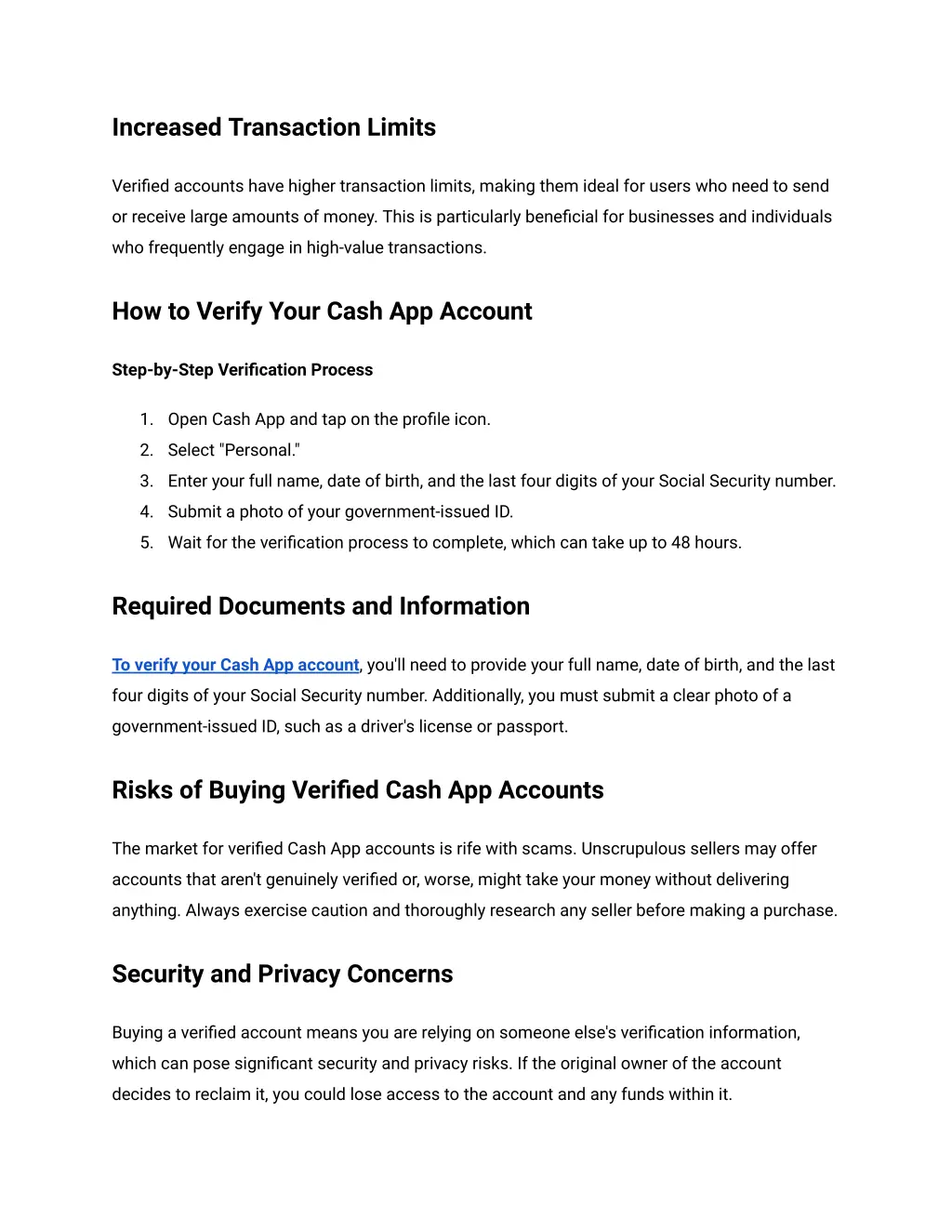 increased transaction limits