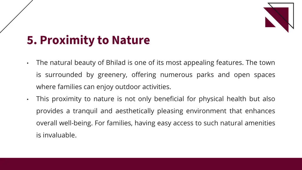 5 proximity to nature