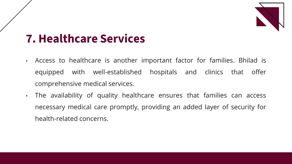 7 healthcare services