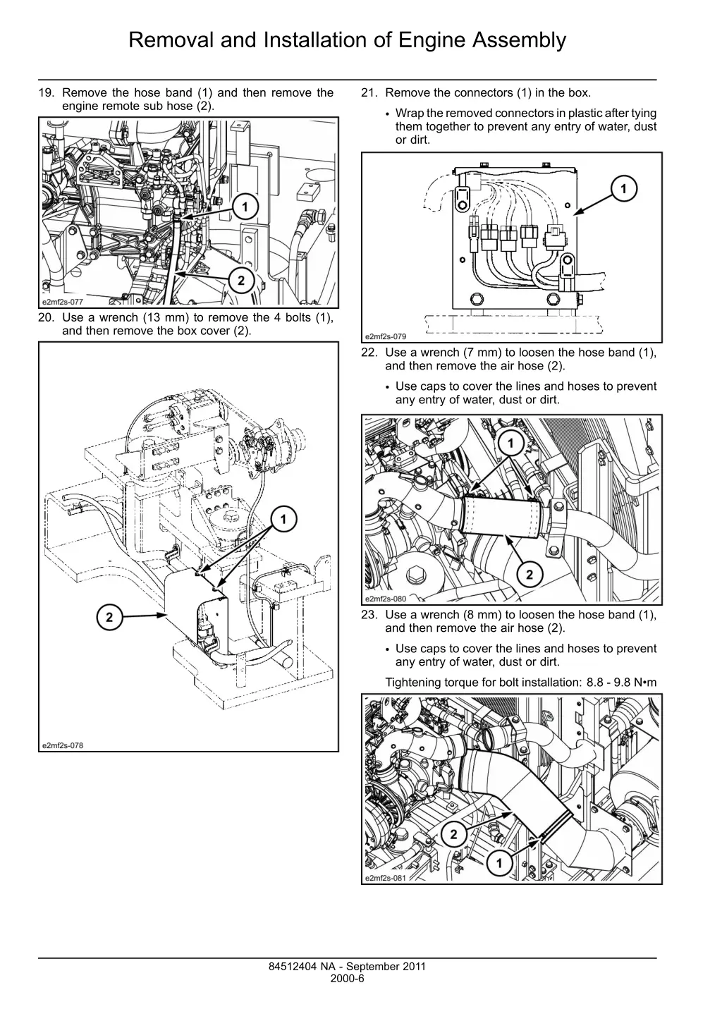 removal and installation of engine assembly 3