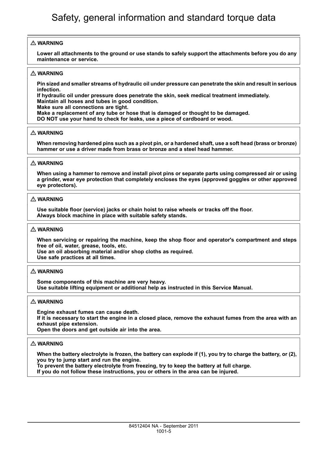 safety general information and standard torque 2