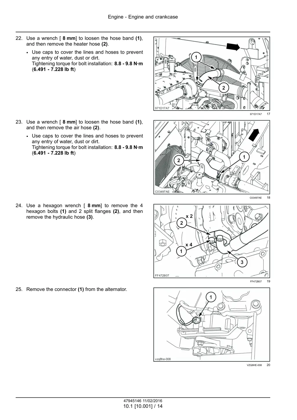 engine engine and crankcase 11