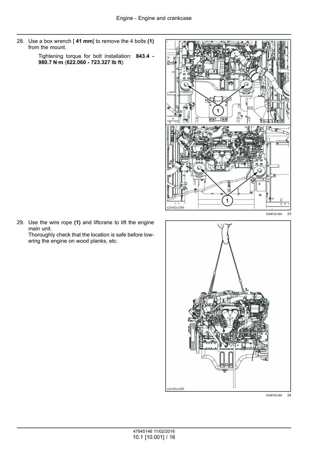 engine engine and crankcase 13