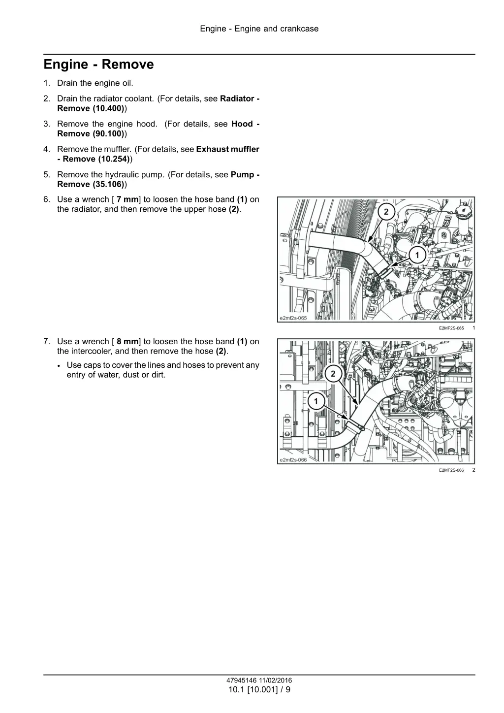 engine engine and crankcase 6