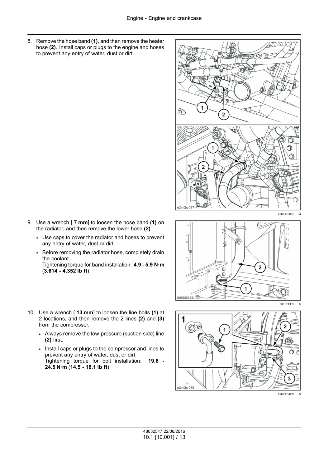 engine engine and crankcase 10