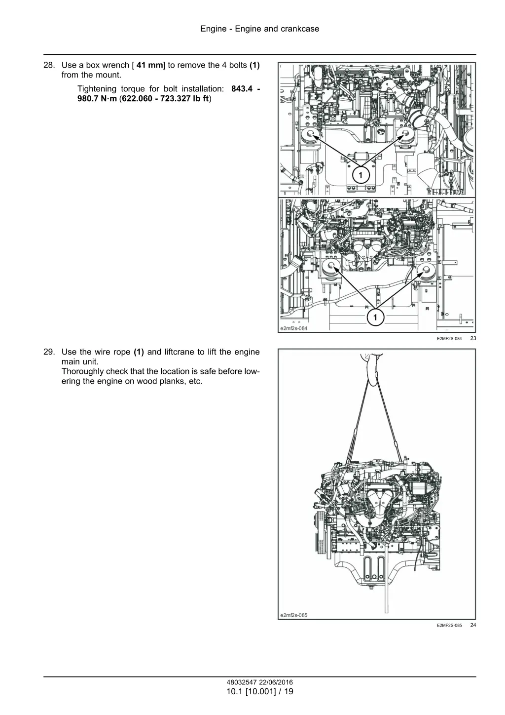 engine engine and crankcase 16