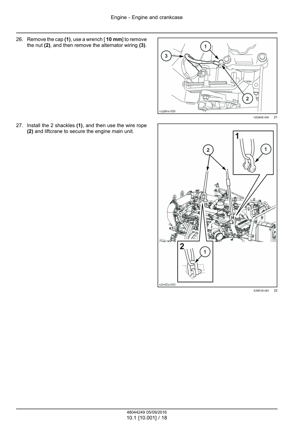 engine engine and crankcase 13