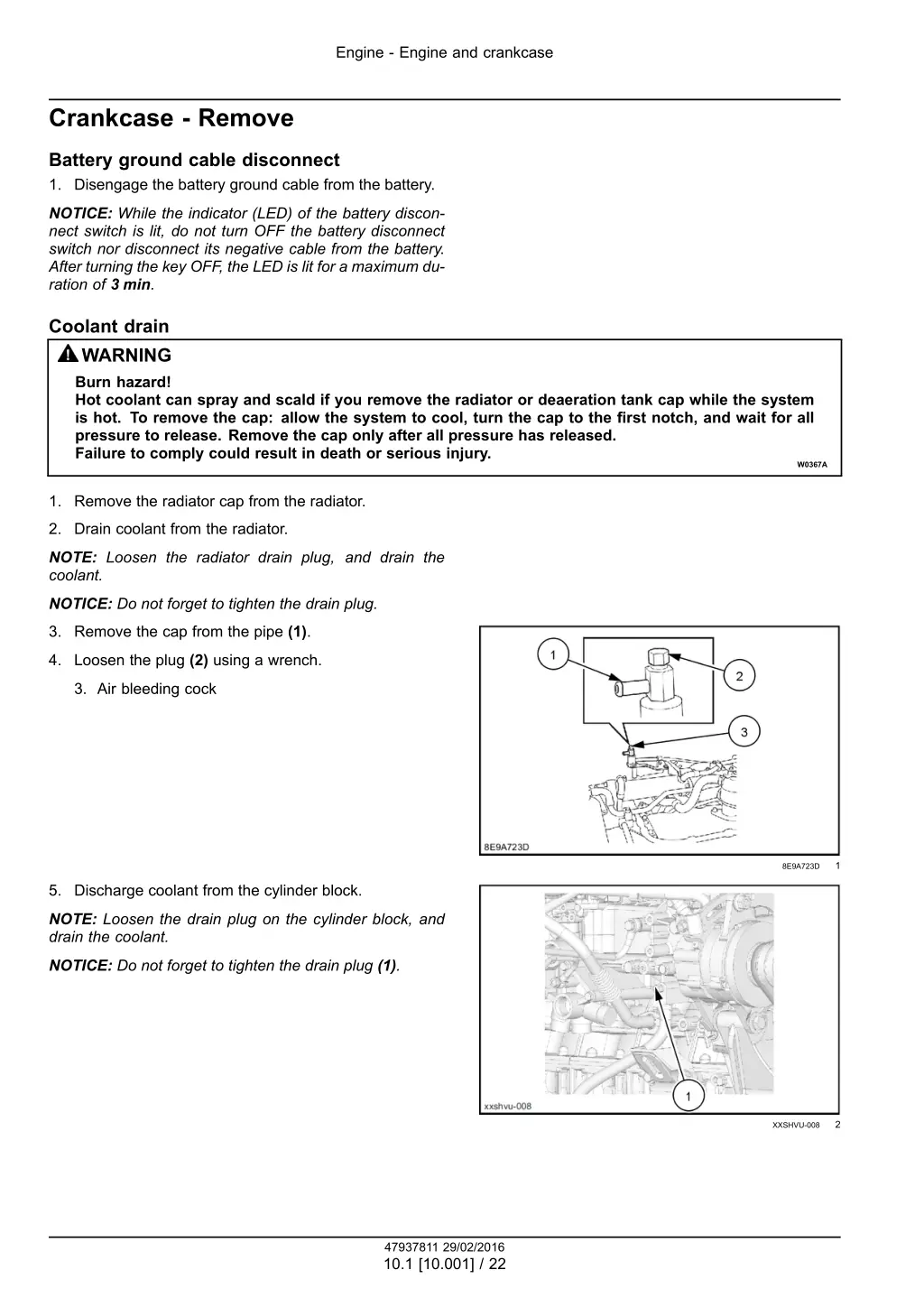 engine engine and crankcase 17