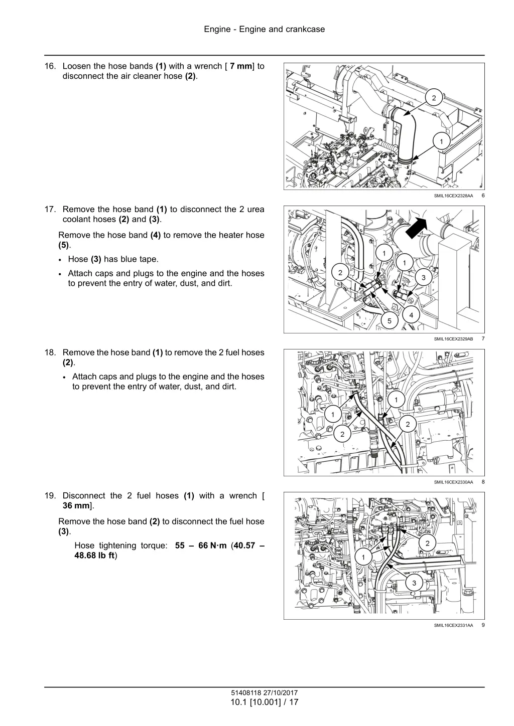 engine engine and crankcase 10