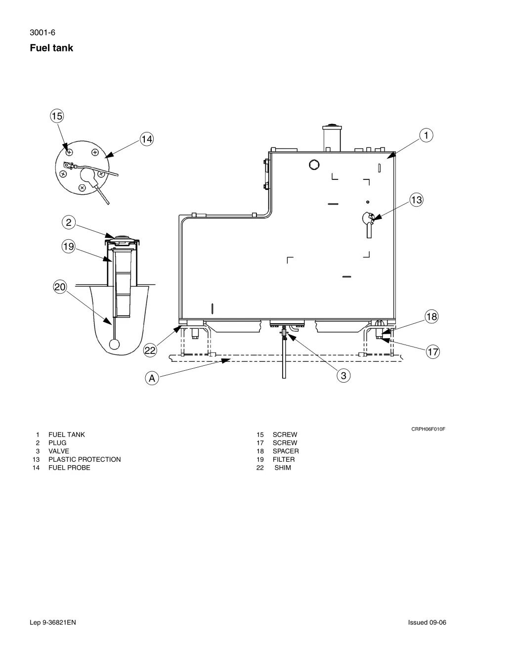 3001 6 fuel tank