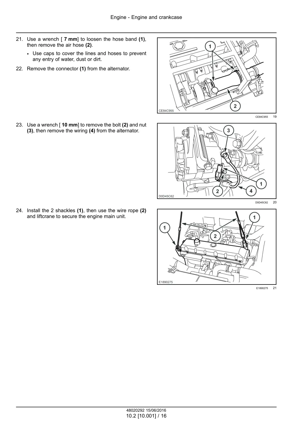 engine engine and crankcase 5