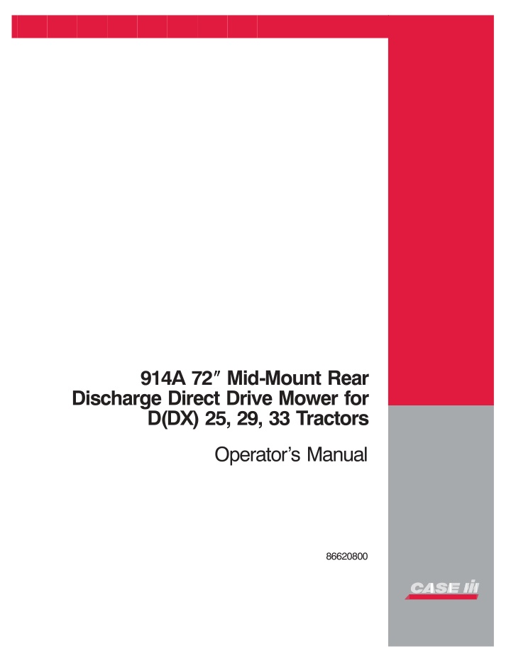 914a 72 mid mount rear discharge direct drive