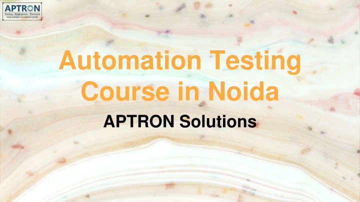 automation testing course in noida aptron