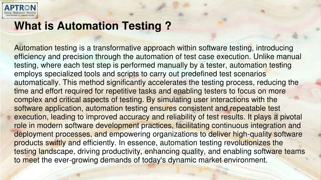 what is automation testing