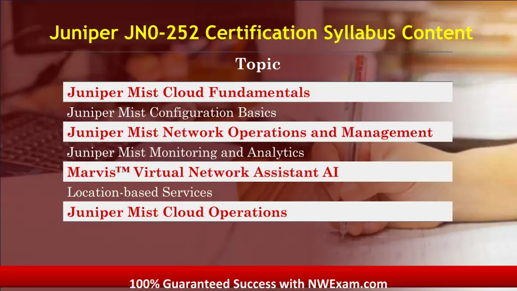 juniper jn0 252 certification syllabus content