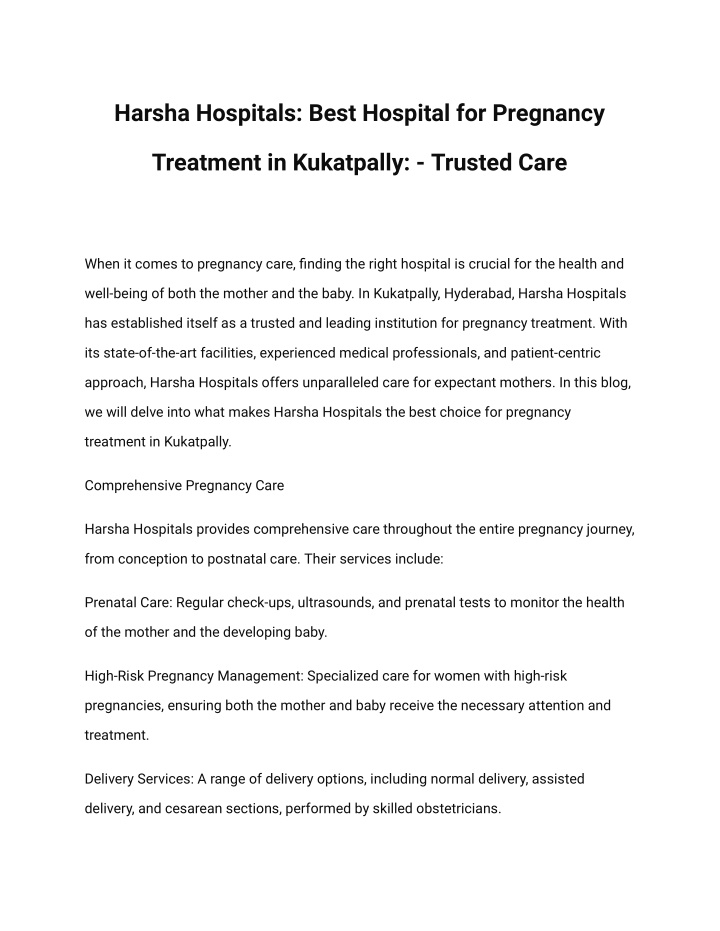 harsha hospitals best hospital for pregnancy