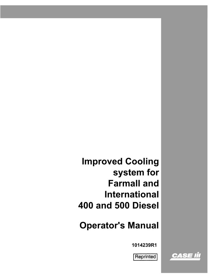 improved cooling system for farmall