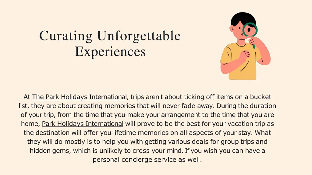 curating unforgettable experiences