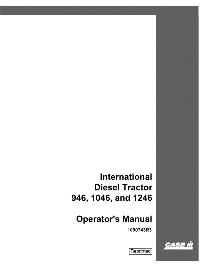 international diesel tractor 946 1046 and 1246