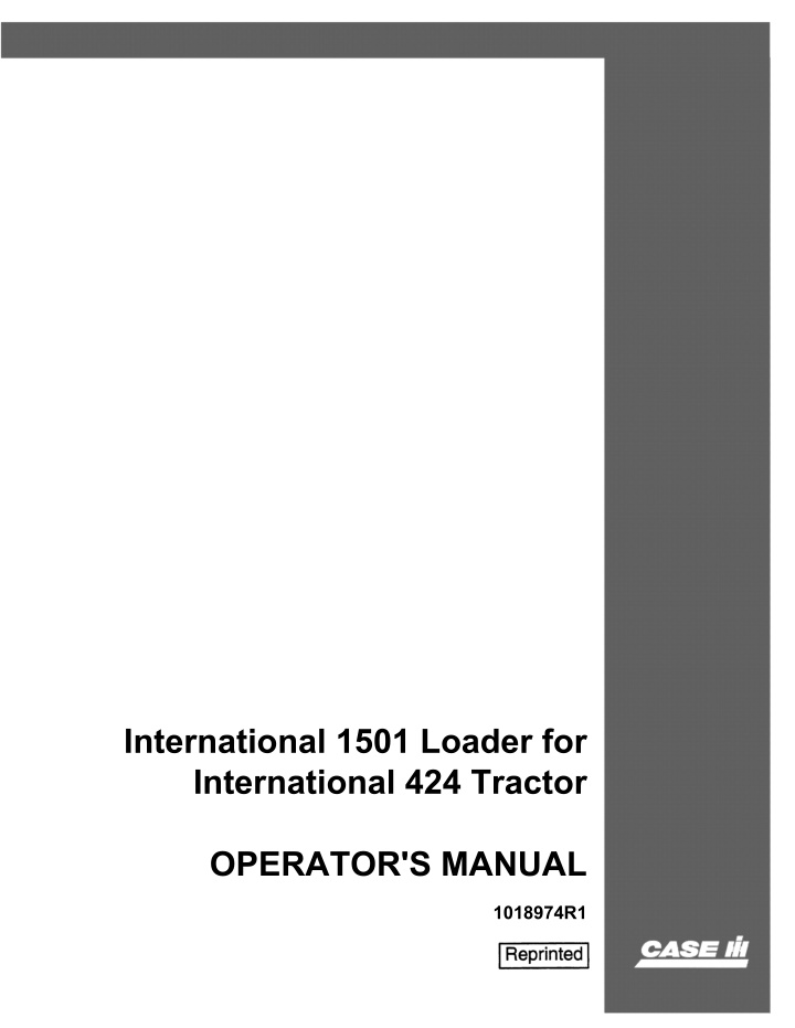 international 1501 loader for international