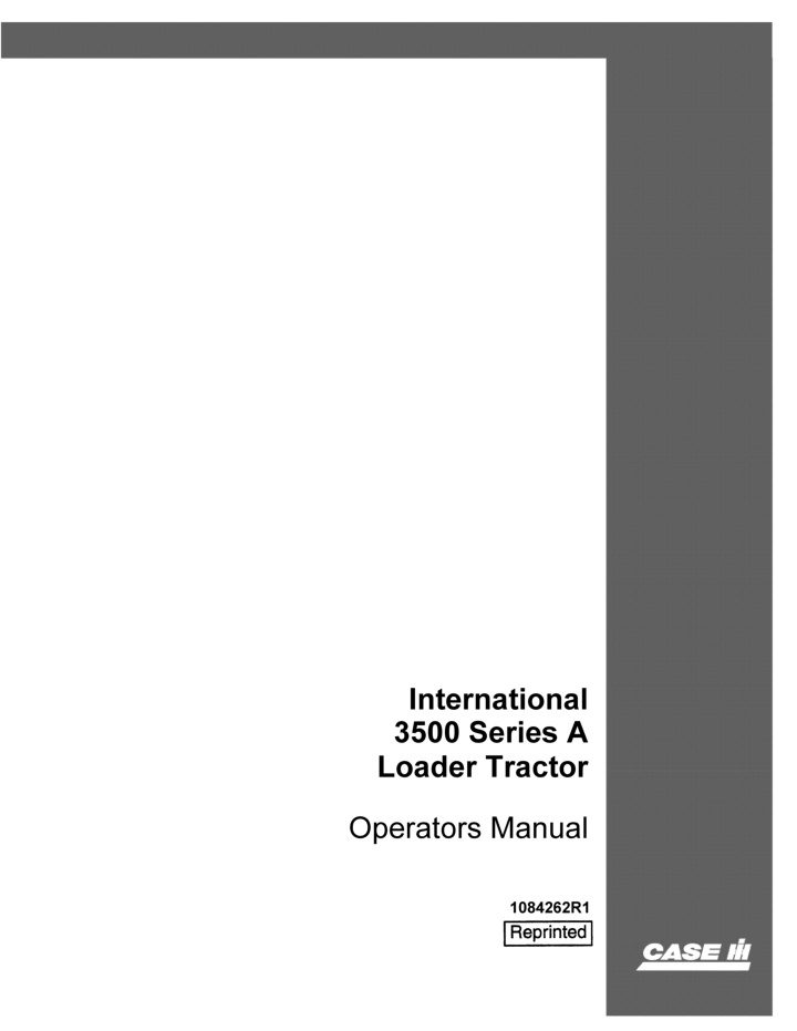 international 3500 series a loader tractor