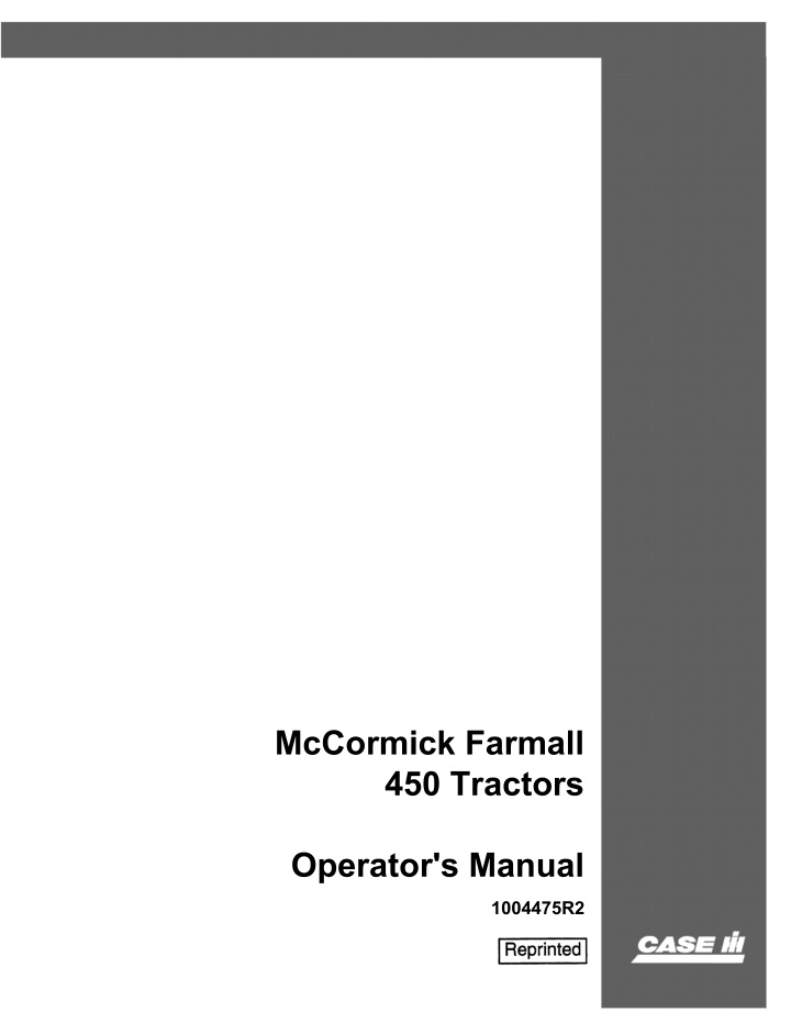 mccormick farmall 450 tractors