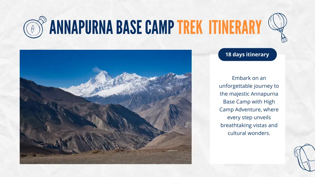 annapurna base camp trek itinerary