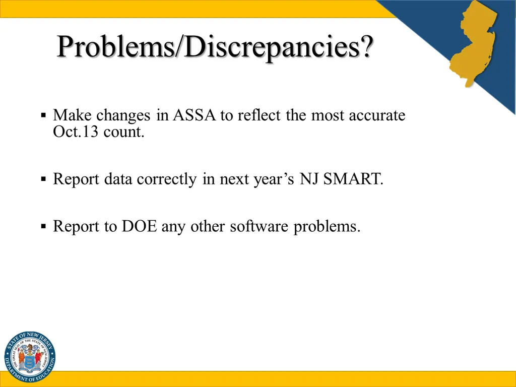 problems discrepancies