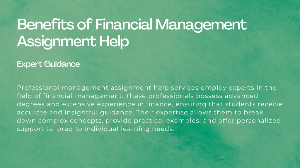 benefits of financial management assignment help 1