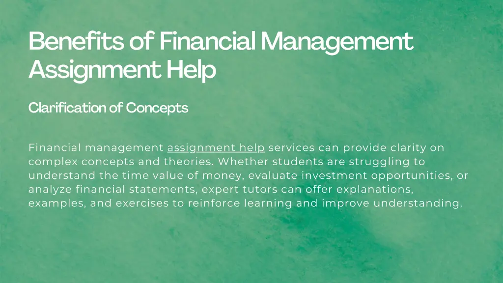 benefits of financial management assignment help 2