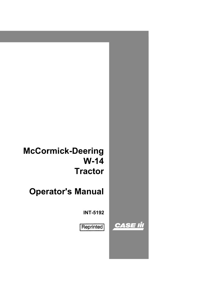 mccormick deering