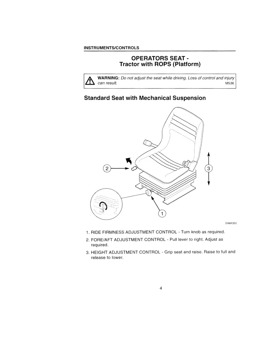 instruments controls