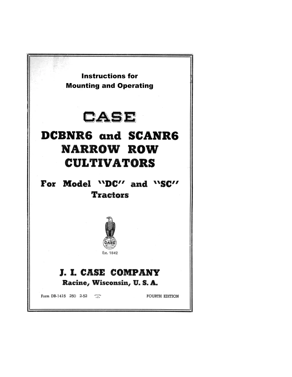 instructions for mounting and operating