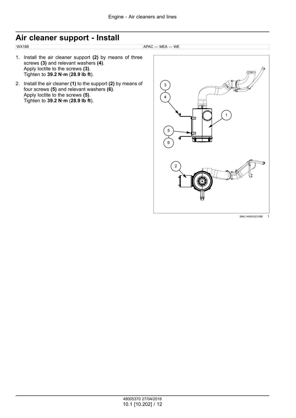 engine air cleaners and lines 9