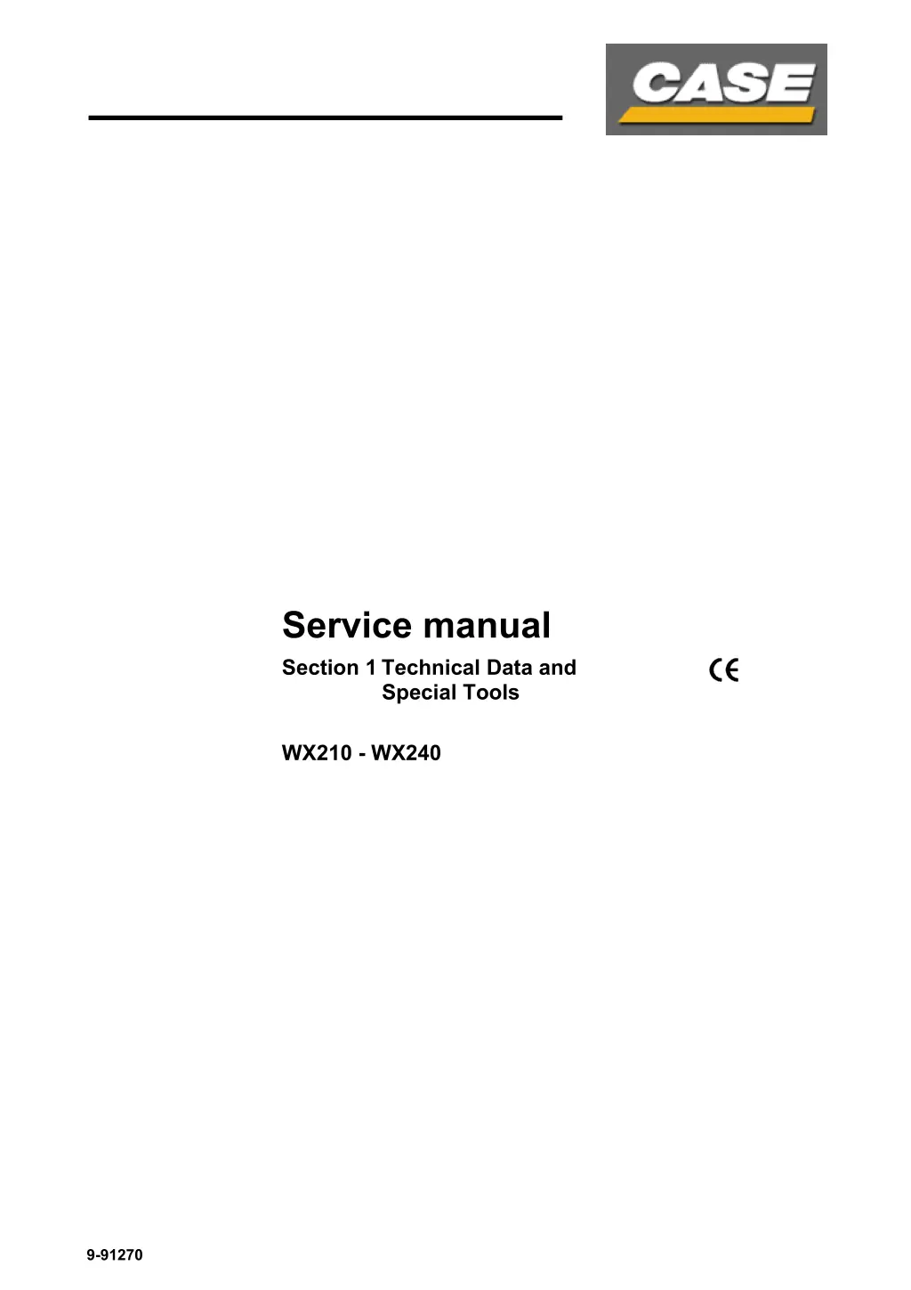 service manual section 1 technical data