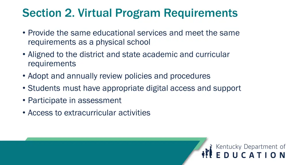 section 2 virtual program requirements