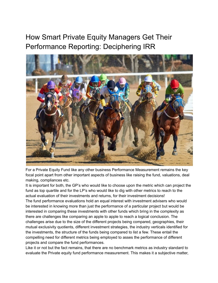 how smart private equity managers get their