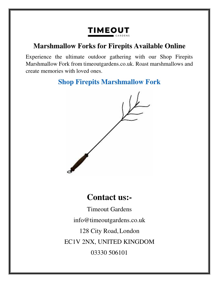 marshmallow forks for firepits available online