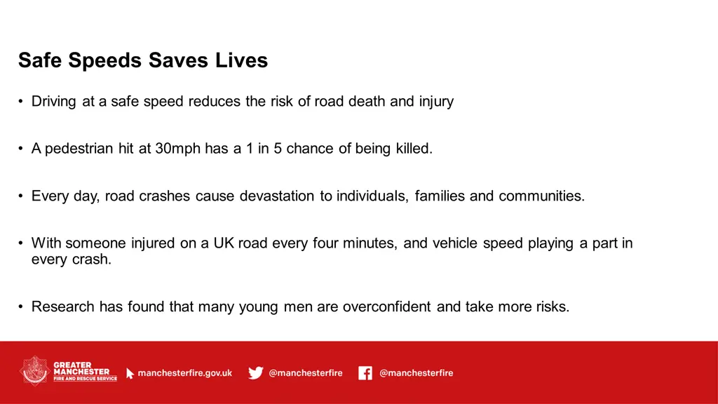 safe speeds saves lives