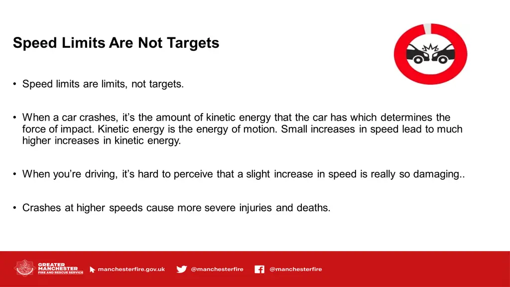 speed limits are not targets