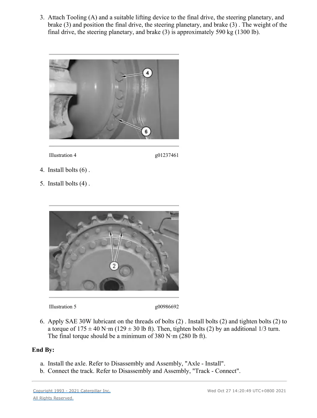 d6n track type tractor xl lgp differential 15