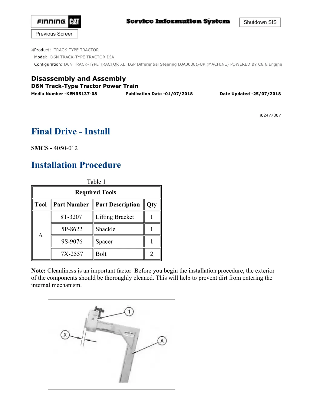 d6n track type tractor xl lgp differential 33