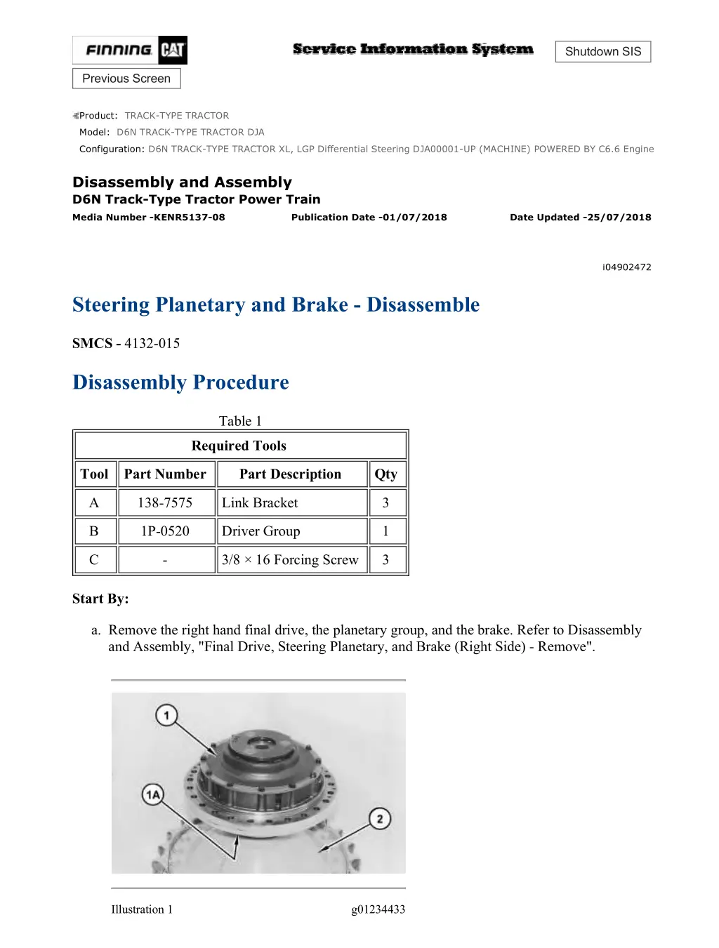 d6n track type tractor xl lgp differential