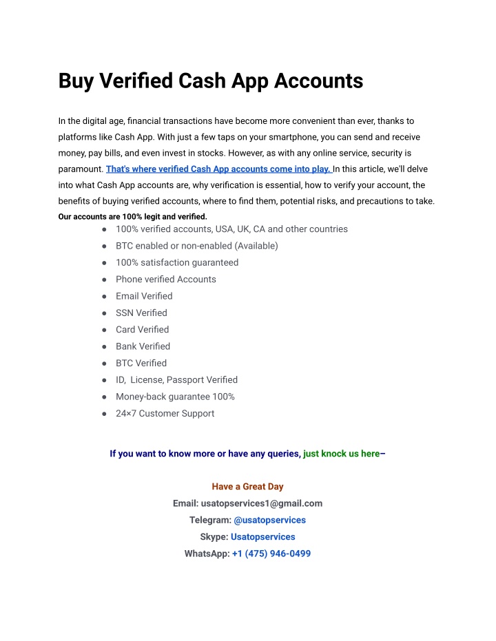 buy verified cash app accounts