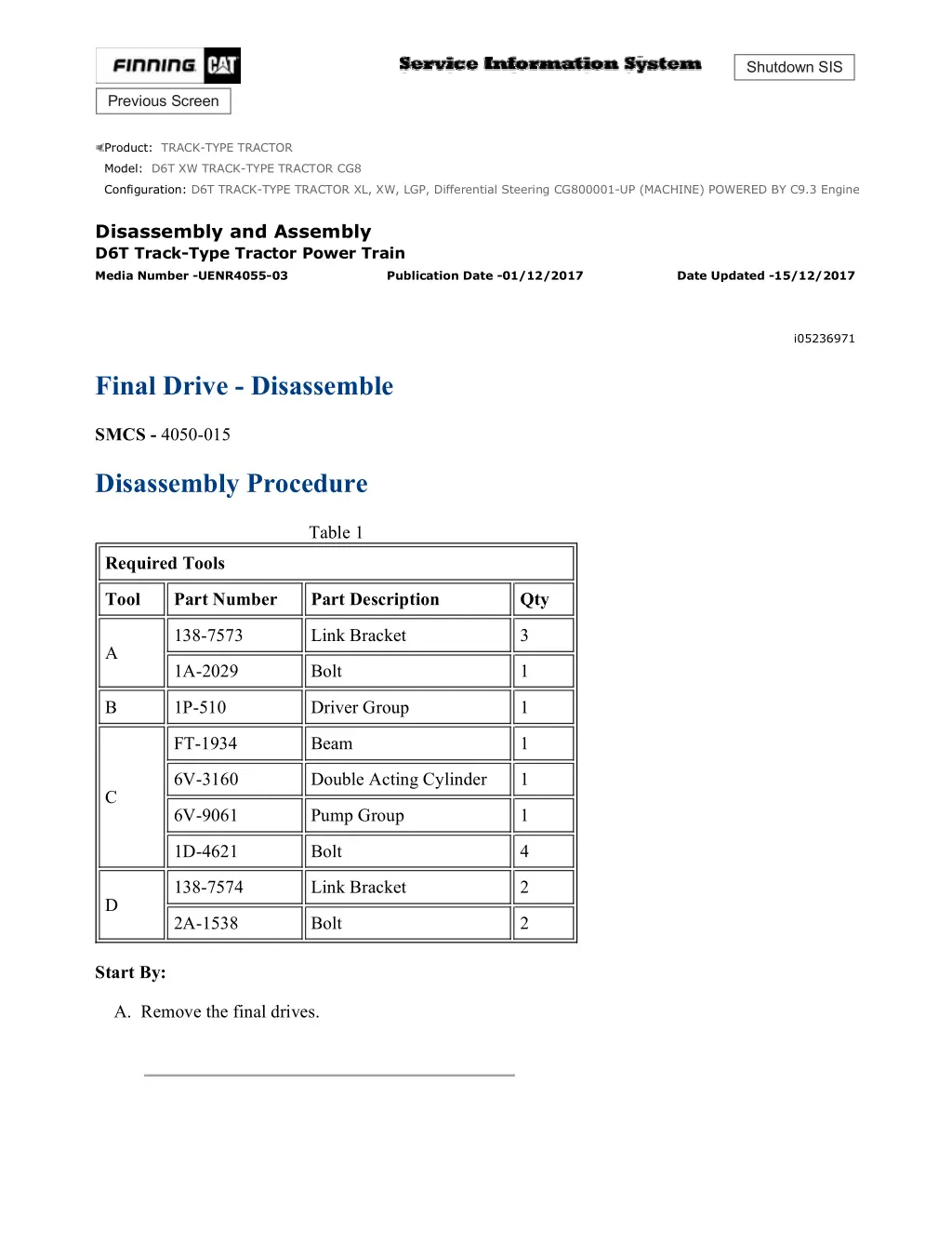 d6t track type tractor xl xw lgp differential 4