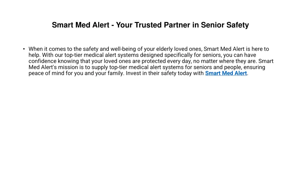 smart med alert your trusted partner in senior