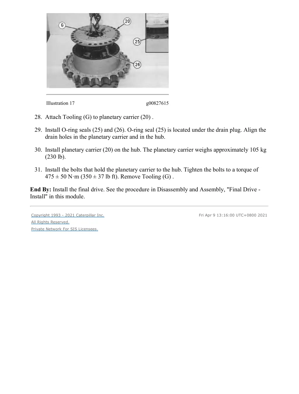 d7r lgp track type tractor differential steering 8