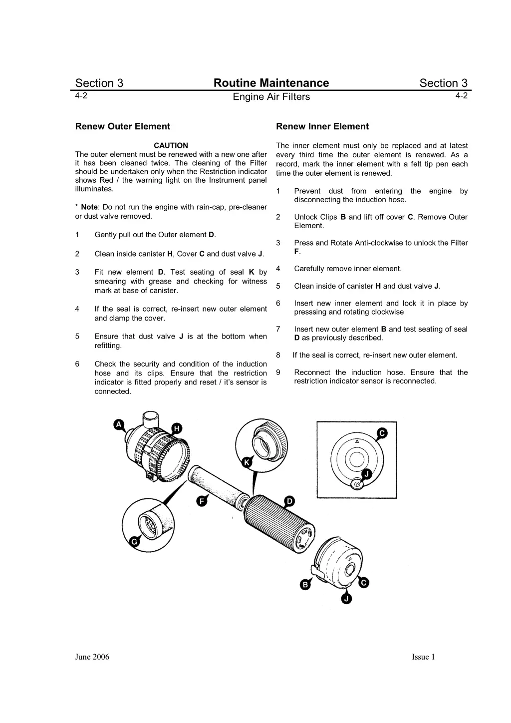 routine maintenance engine air filters