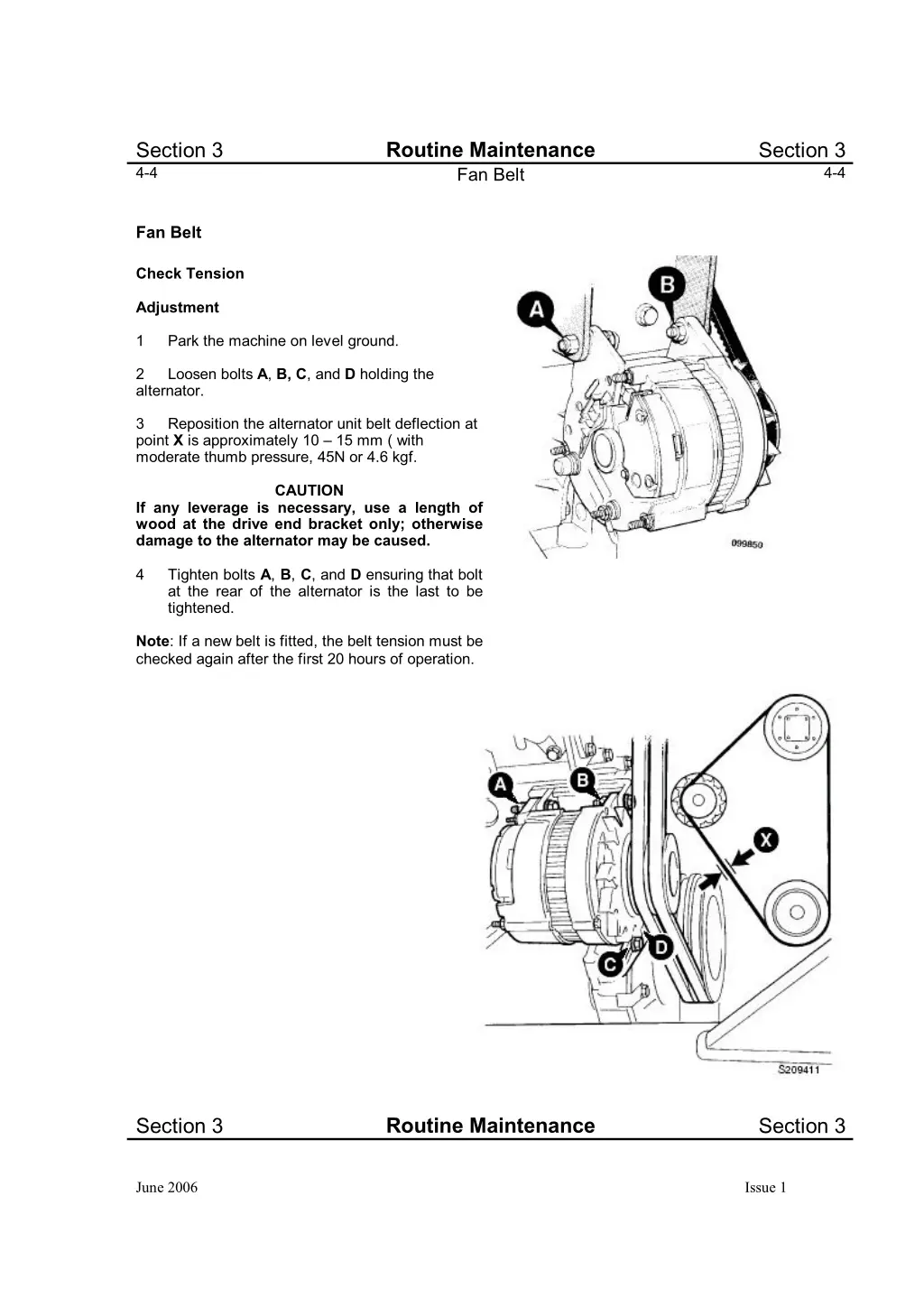 routine maintenance fan belt